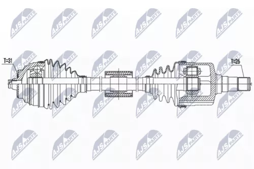 NTY NTY NPW-BM-187 NTY NPW-BM-187 Drive Shaft 