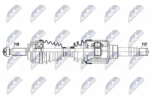 NTY NTY NPW-CH-044 NTY NPW-CH-044 Drive Shaft 