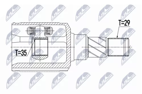 Front Left NTY Cv Joint & Boot Kit