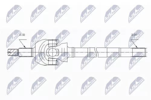 NTY NTY NPW-CH-124 NTY NPW-CH-124 Drive Shaft 