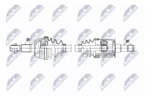 NTY NTY NPW-CH-161 NTY NPW-CH-161 Drive Shaft 