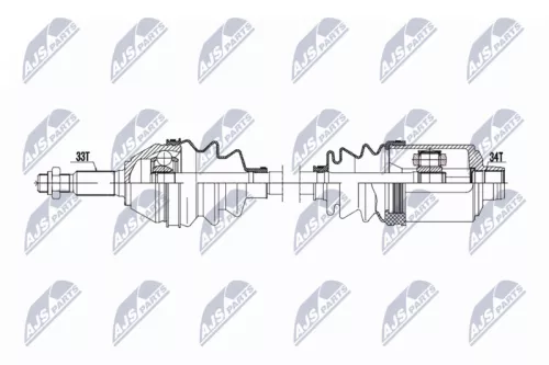 NTY NTY NPW-CH-162 NTY NPW-CH-162 Drive Shaft 