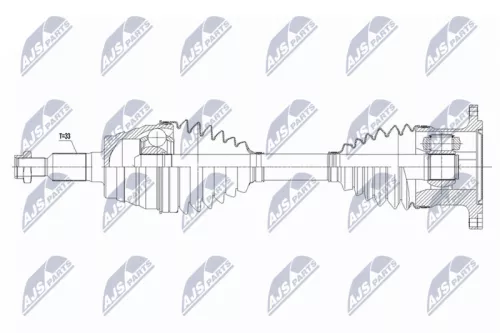 NTY NPW-CH-165 Drive Shaft