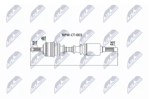 NTY NTY NPW-CT-003 NTY NPW-CT-003 Drive Shaft 