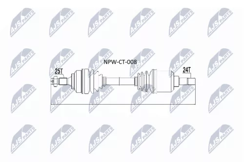NTY NTY NPW-CT-008 NTY NPW-CT-008 Drive Shaft 