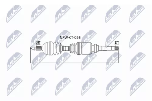 NTY NTY NPW-CT-026 NTY NPW-CT-026 Drive Shaft 