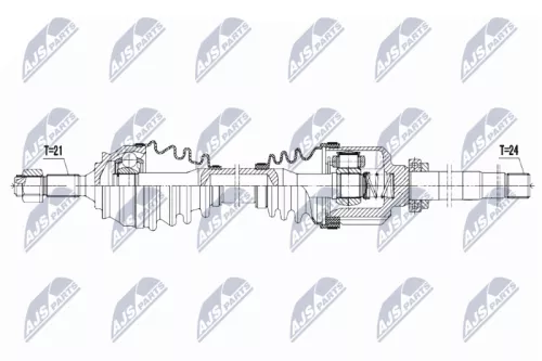 NTY NTY NPW-CT-057 NTY NPW-CT-057 Drive Shaft 