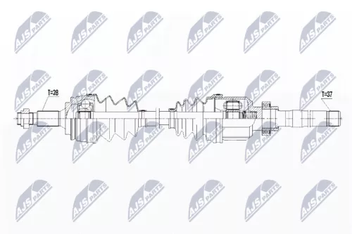 NTY NTY NPW-CT-073 NTY NPW-CT-073 Drive Shaft 