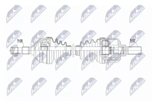 NTY NTY NPW-CT-154 NTY NPW-CT-154 Drive Shaft 