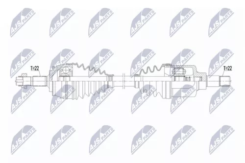 NTY NTY NPW-CT-158 NTY NPW-CT-158 Drive Shaft 
