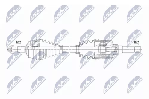 NTY NTY NPW-CT-162 NTY NPW-CT-162 Drive Shaft 