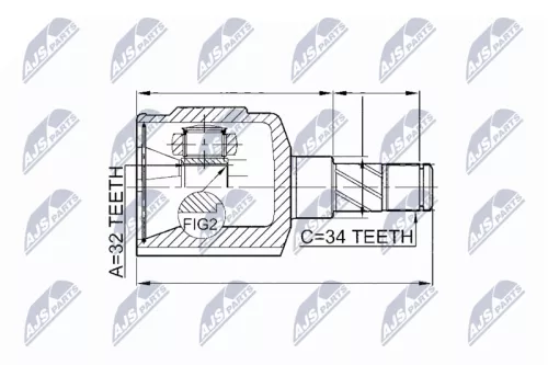 Front Left NTY Cv Joint & Boot Kit