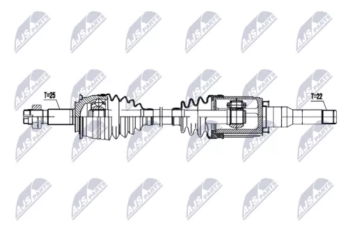 NTY NTY NPW-DW-055 NTY NPW-DW-055 Drive Shaft 