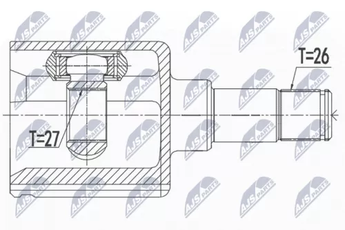 Inner Front Left NTY Cv Joint & Boot Kit