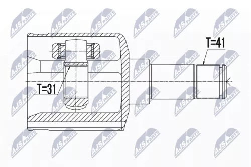 Front Left NTY Cv Joint & Boot Kit