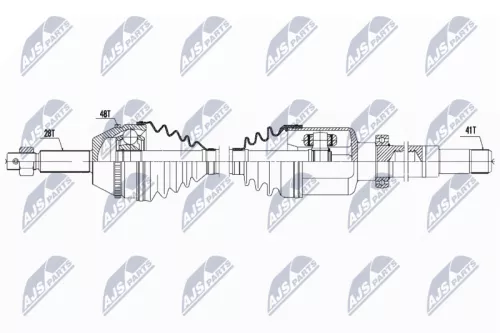 NTY NTY NPW-FR-063 NTY NPW-FR-063 Drive Shaft 