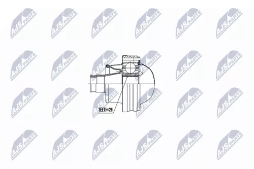 NTY NTY NPW-FR-070 Front Left Front Right NTY Cv Joint & Boot Kit 