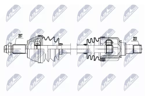 NTY NTY NPW-FR-079 NTY NPW-FR-079 Drive Shaft 