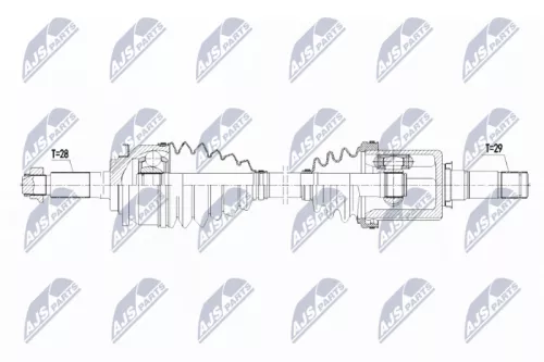 NTY NTY NPW-FR-088 NTY NPW-FR-088 Drive Shaft 