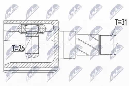 Front Left NTY Cv Joint & Boot Kit