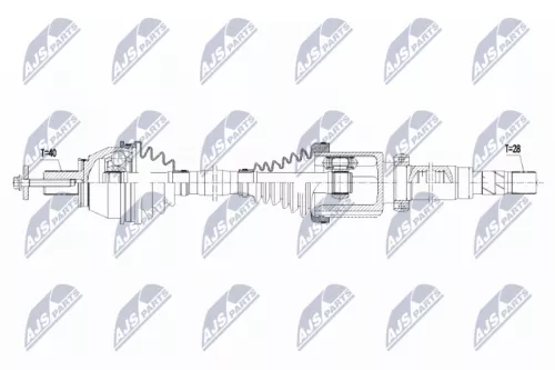 NTY NTY NPW-FR-094 NTY NPW-FR-094 Drive Shaft 