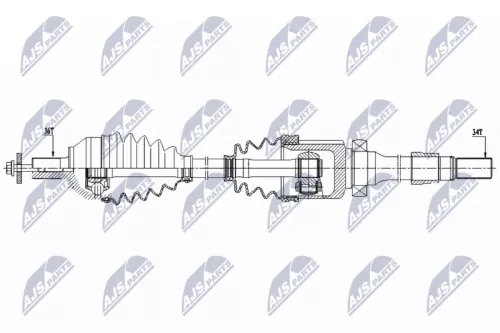 NTY NTY (NPW-FR-098) Front Right NTY Drive Shaft 
