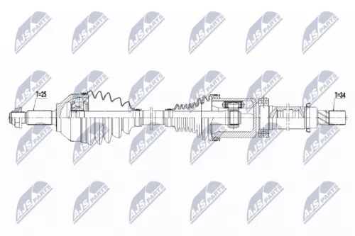 NTY NTY NPW-FR-127 NTY NPW-FR-127 Drive Shaft 