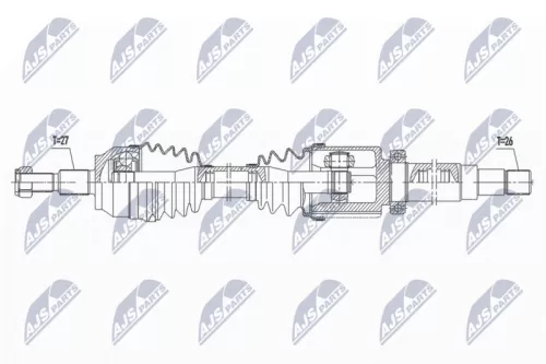 NTY NPW-FR-145 Drive Shaft