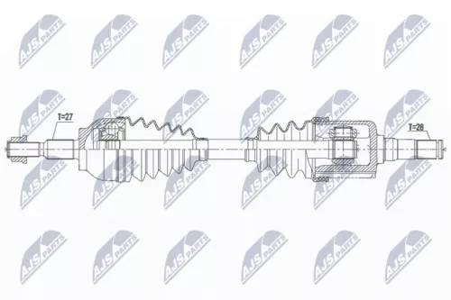 NTY NTY NPW-FR-161 NTY NPW-FR-161 Drive Shaft 