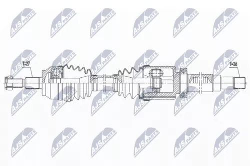 NTY NPW-FR-163 Drive Shaft