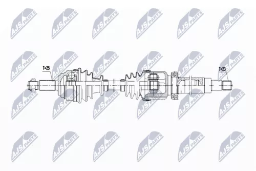 NTY NTY NPW-FR-168 NTY NPW-FR-168 Drive Shaft 