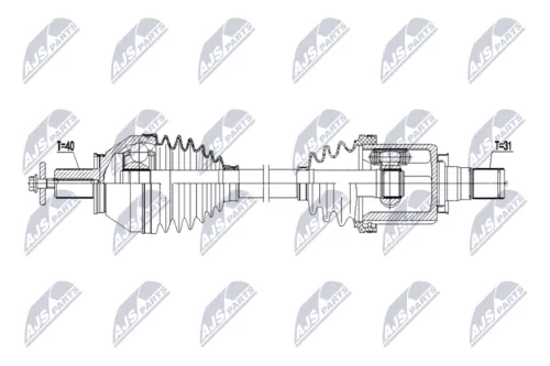NTY NPW-FR-176 Drive Shaft