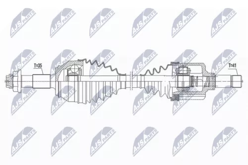 NTY NTY NPW-FT-037 NTY NPW-FT-037 Drive Shaft 
