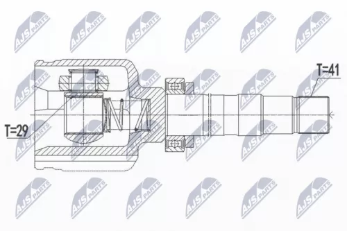 NTY NTY NPW-FT-040 Front Right NTY Cv Joint & Boot Kit 