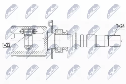 Front Right NTY Cv Joint & Boot Kit