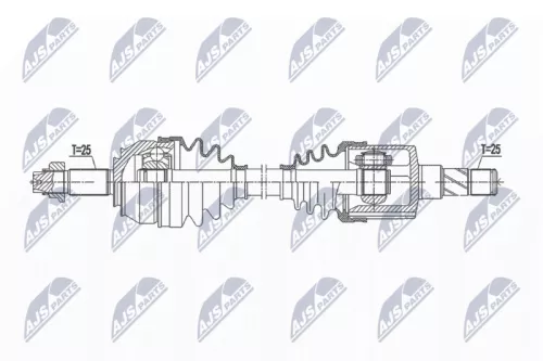 NTY NTY NPW-FT-043 NTY NPW-FT-043 Drive Shaft 