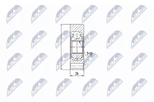 NTY NTY NPW-HD-013 inner NTY Cv Joint & Boot Kit 