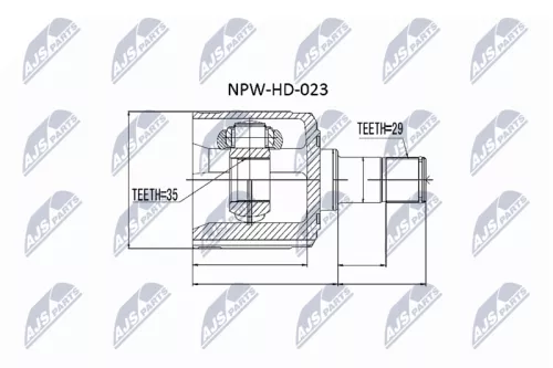 Front Right Outer NTY Cv Joint & Boot Kit