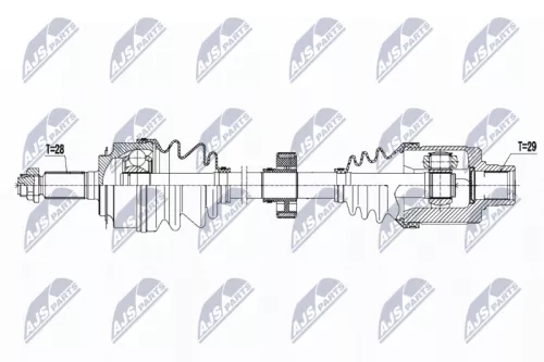 NTY NPW-HD-044 Drive Shaft