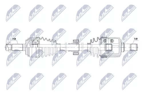 NTY NTY NPW-HD-104 NTY NPW-HD-104 Drive Shaft 