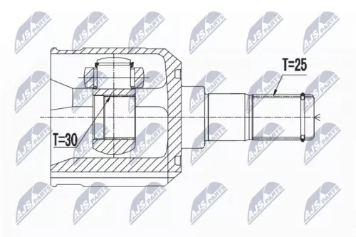 Front Front Right Inner Front Left NTY Cv Joint & Boot Kit