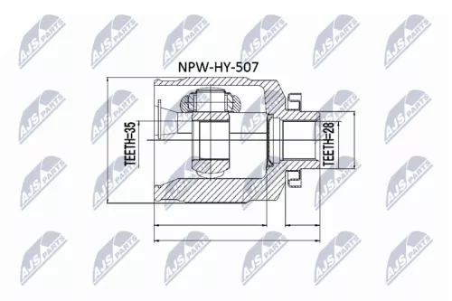 Inner NTY Cv Joint & Boot Kit