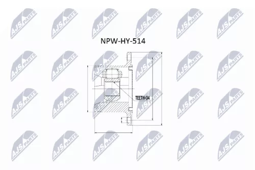 Inner Front Right NTY Cv Joint & Boot Kit