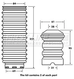 FIRST LINE FIRST LINE FPK7008  FIRST LINE Dust Cover Kit shock absorber 