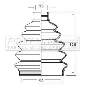 FIRST LINE FIRST LINE FCB2302R  FIRST LINE Drive Shaft Cv Boot Kit 