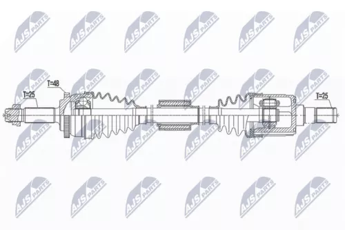 NTY NTY NPW-HY-555 NTY NPW-HY-555 Drive Shaft 