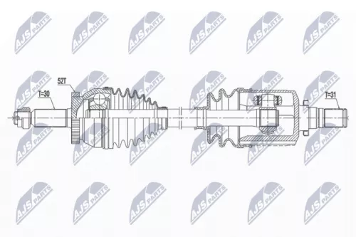 NTY NTY NPW-HY-561 NTY NPW-HY-561 Drive Shaft 