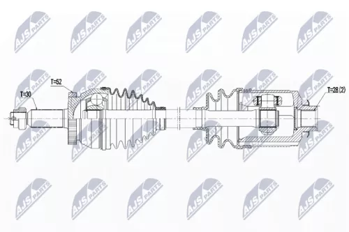 NTY NTY NPW-HY-563 NTY NPW-HY-563 Drive Shaft 