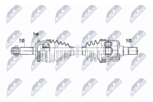 NTY NTY NPW-HY-629 NTY NPW-HY-629 Drive Shaft 
