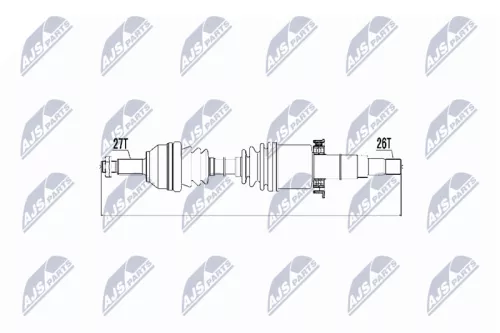 NTY NTY NPW-JG-001 NTY NPW-JG-001 Drive Shaft 